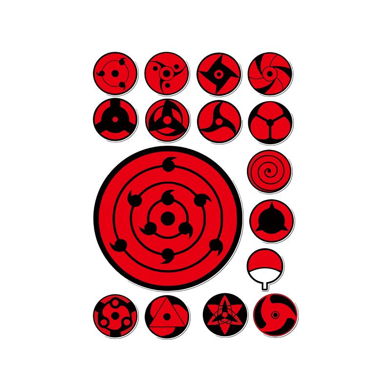 Laptop Accessories Wholesale - Sharingan Eye Die-cut Sticker Set Waterproof