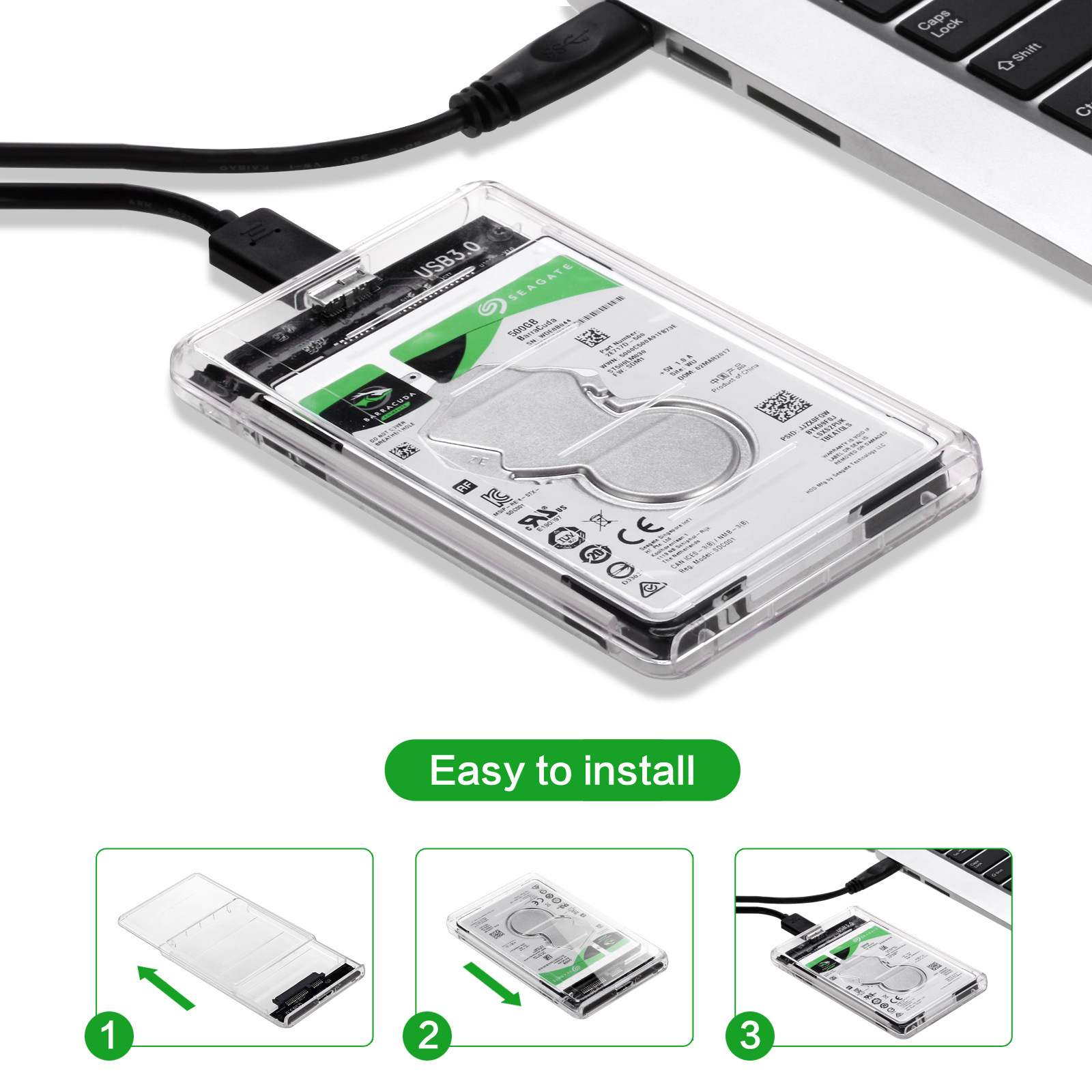 SATA to Type C Transparent 2.5 - огляд і ціна Laptop External Accessories